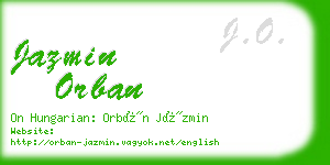 jazmin orban business card